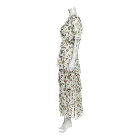 NWT MARISSA WEBB Deandra Tea Length White Floral Maxi Dress Small - Picture 11 of 12